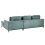 Beliani Corner Sofa OSLO Velvet Teal Left Hand 5