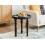 Beliani Side Table LEETON Mango Wood Black 2