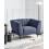 Beliani Armchair ORSTA Fabric Dark Blue 2