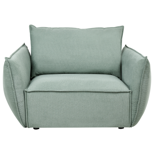 Beliani Armchair KUNES Fabric Light Green 2