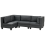 Beliani Modular Corner Sofa 4 Seater UNSTAD Faux Leather Black Right Hand 2