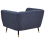 Beliani Armchair ORSTA Fabric Dark Blue 5