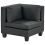 Beliani Modular Corner Sofa 4 Seater UNSTAD Faux Leather Black Right Hand 8