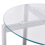 Beliani Side Table LOVELL Tempered Glass Silver 4