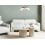 Beliani Sofa 3 Seater SALAND Fabric White 2