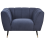 Beliani Armchair ORSTA Fabric Dark Blue 4
