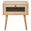 Beliani 1 Drawer Bedside Table ALBANY Light Brown 5