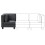 Beliani Corner Seat UNSTAD Black Faux Leather 2