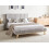 Beliani Bed Chenille TALENCE 160 x 200 cm (EU King Size) Light Grey 5