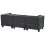 Beliani Modular Sofa 3 Seater UNSTAD Faux Leather Black 5