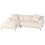 Beliani Corner Sofa STENUM Corduroy Off-White Left Hand 5