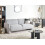 Beliani Sofa 3 Seater SALAND Fabric Grey 2