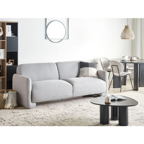 Beliani Sofa 3 Seater SALAND Fabric Grey 1