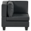 Beliani Corner Seat UNSTAD Black Faux Leather 4