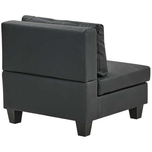 Beliani 1-Seat Section UNSTAD Faux Leather Black 2