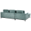 Beliani Corner Sofa OSLO Velvet Teal Right Hand 5