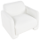 Beliani Armchair SALAND Fabric White 6