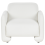 Beliani Armchair SALAND Fabric White 4