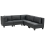 Beliani Modular Corner Sofa 5 Seater UNSTAD Faux Leather Black Left Hand 5