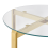 Beliani Side Table LOVELL Tempered Glass Gold 4