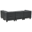 Beliani Modular Corner Sofa 4 Seater UNSTAD Faux Leather Black Left Hand 6