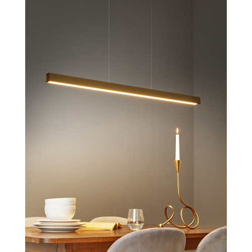 Beliani LED Pendant Lamp ARENAS with Remote Gold 1