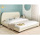 Beliani Bed Fabric ROISEL 180 x 200 cm (EU Super King) Light Beige 2