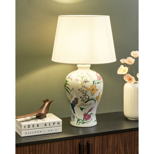 Beliani Table Lamp FEBROS Porcelain White 1