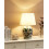 Beliani Table Lamp SUNJA Porcelain White/ Blue 2