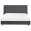 Beliani Bed Fabric ALBI 140 x 200 cm (EU Double) Grey 5