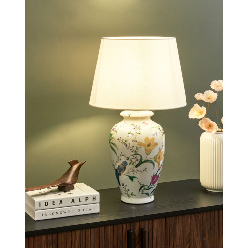 Beliani Table Lamp ACROSSO Porcelain White 1