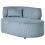 Beliani Left-Hand Chaise Longue VANVEY Corduroy Blue 5