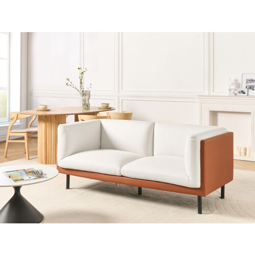 Beliani Sofa 2 Seater VORGOD Fabric Off-White 2