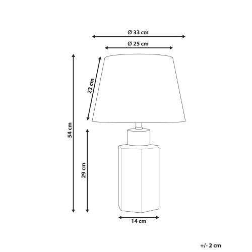 Beliani Table Lamp CAVADO Porcelain White 2