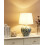 Beliani Table Lamp SILVES Porcelain White/ Blue 2