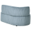 Beliani Left-Hand Chaise Longue VANVEY Corduroy Blue 3