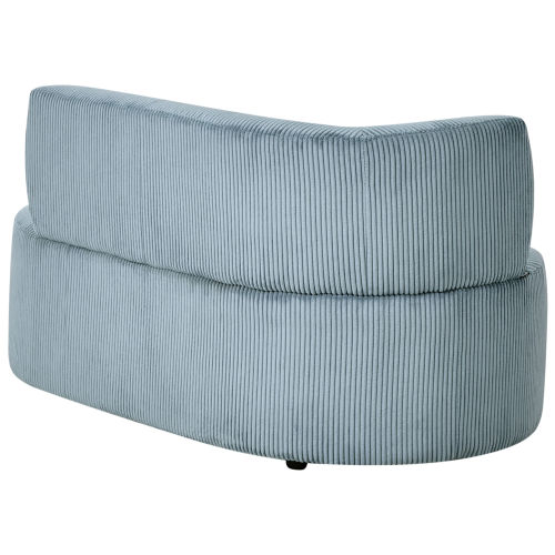 Beliani Left-Hand Chaise Longue VANVEY Corduroy Blue 2