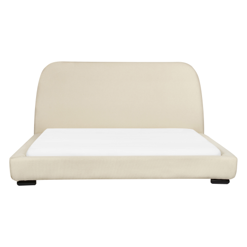 Beliani Bed Fabric ROISEL 160 x 200 cm (EU King Size) Beige 1
