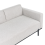 Beliani Chaise Longue SAVASSE Faux Linen Light Grey 6