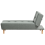 Beliani Chaise Longue ALSTEN Fabric Green 4