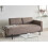 Beliani Chaise Longue SAVASSE Faux Linen Light Brown 2