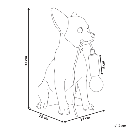 Beliani Table Lamp Dog ROCCO Gold 2