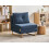 Beliani Single Sofa Bed JERSLEV Fabric Blue 2