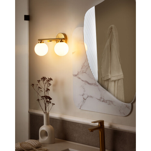 Beliani Wall Lamp GIJOU Metal Brass 1