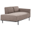 Beliani Chaise Longue SAVASSE Faux Linen Light Brown 4