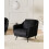 Beliani Armchair EIBY Chenille Black 2