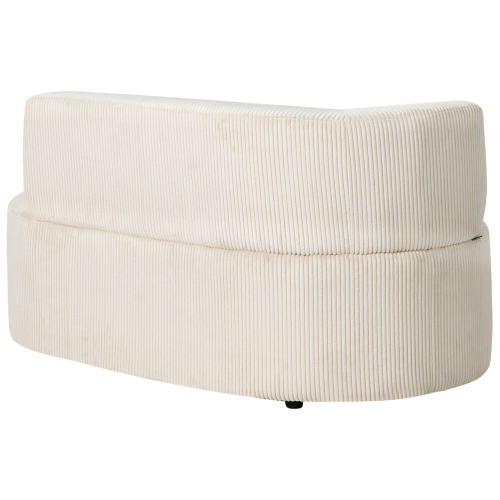 Beliani Left-Hand Chaise Longue VANVEY Corduroy Light Beige 1