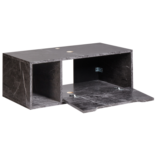 Beliani Wall Mounted Vanity Unit CASCAVEL 80 cm Black Marble 1