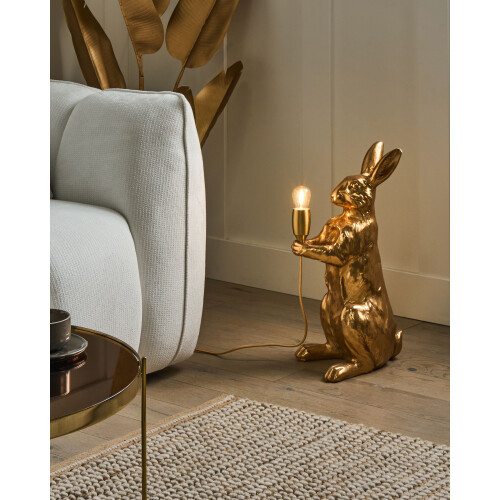 Beliani Table Lamp Rabbit BUGS Gold 1