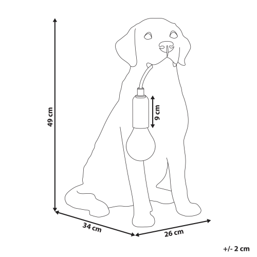 Beliani Table Lamp Dog MARLEY Gold 2